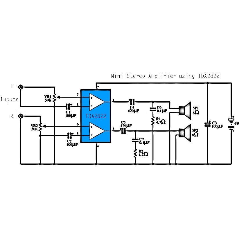 IC Khuếch Đại Công Suất TDA2822