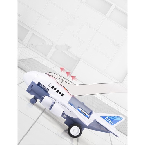 Máy bay đồ chơi trẻ em Máy bay chở khách lớn Câu chuyện âm nhạc quán tính Mang theo 8 ô tô - DC07TB