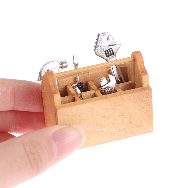 Bộ 2 Hộp Dụng Cụ Sửa Chữa Mini Tỉ Lệ 1 / 12 Trang Trí Nhà Búp Bê