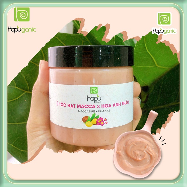 Kem Ủ Tóc Macca Hoa Anh Thảo Cao Cấp HaPu Organic