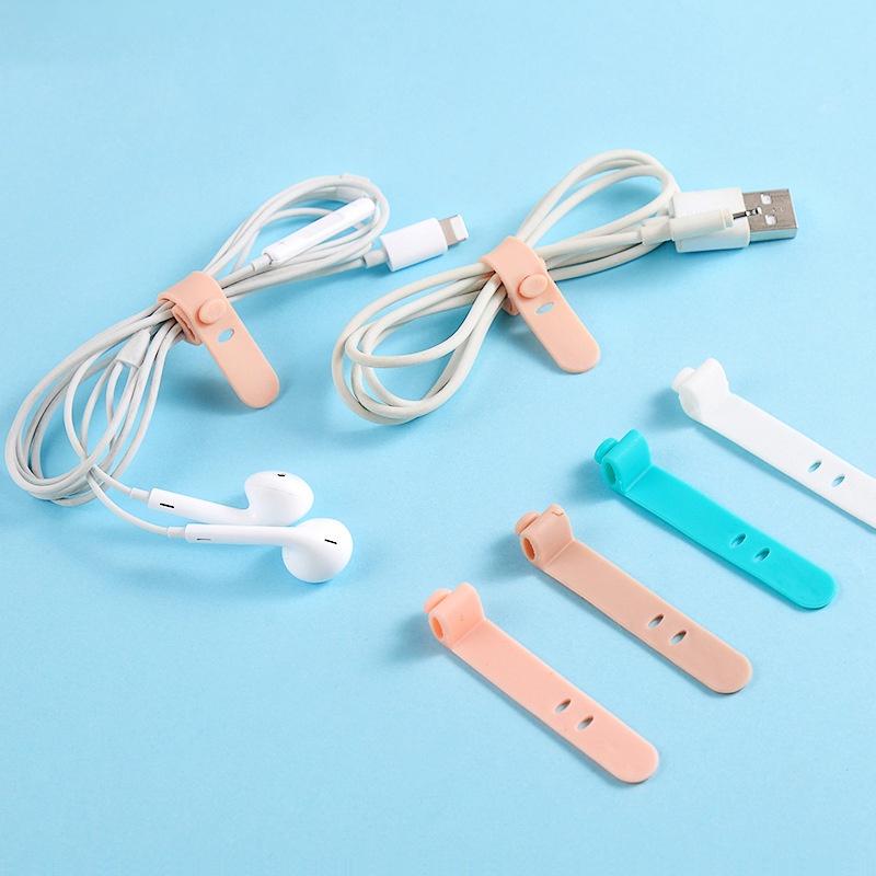 Bộ 4 dây buộc cáp bằng silicon màu sắc ngẫu nhiên rich1.vn