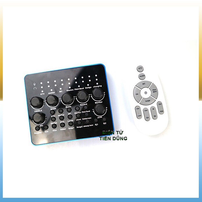 Sound card V10 có bluetooth auto-tune tích hợp pin dùng cho tất cả các dòng mic thu âm.