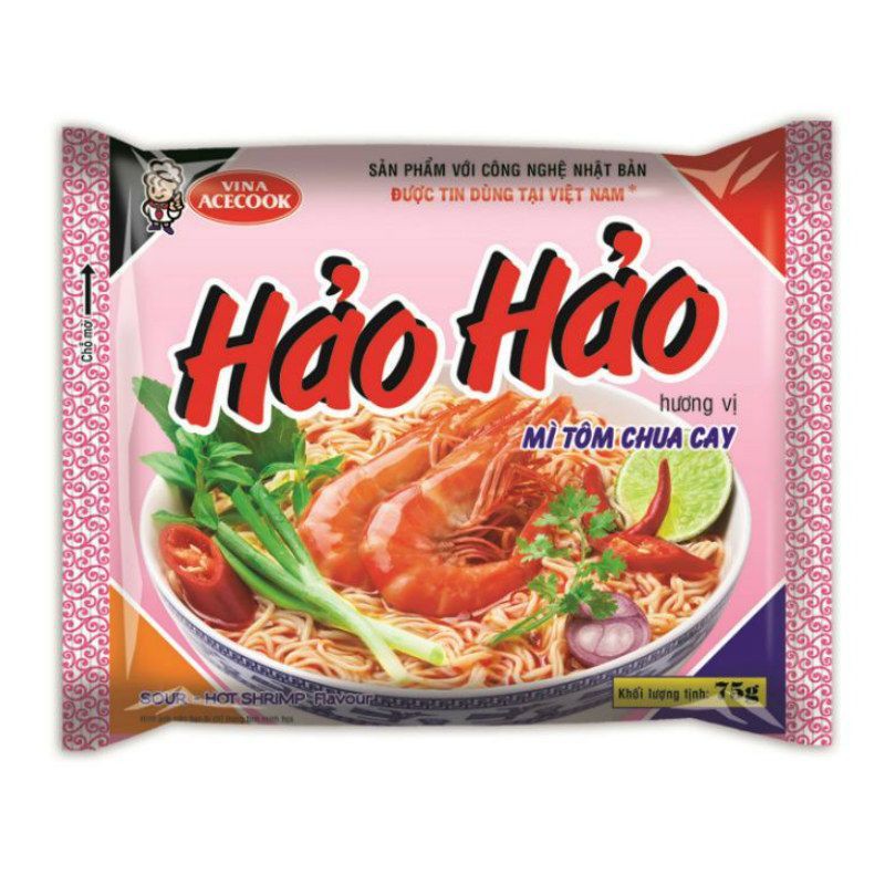 Thùng 30 gói mì Hảo Hảo tôm chua cay 75g x 30 gói giá sỉ TPHCM