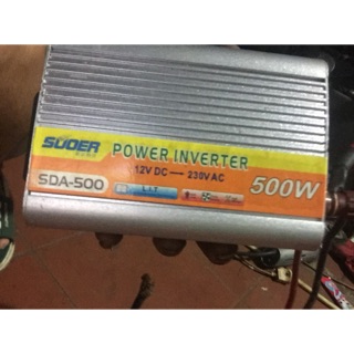 Kích điện 12v lên 220v 500w chạy quạt êm