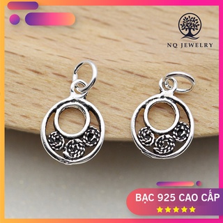 Charm bạchình tròn 3 bông hoa treo