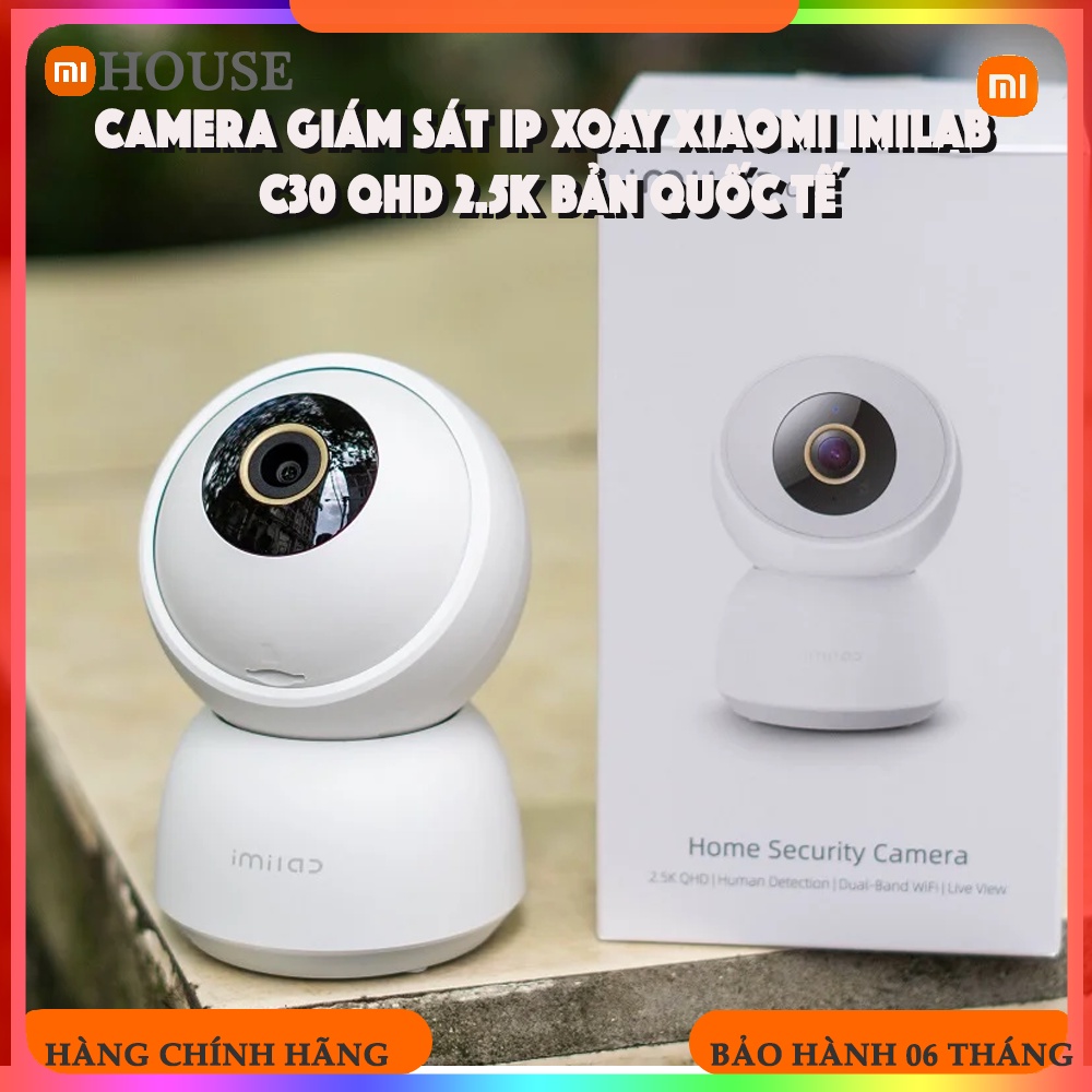 CAO CẤP 2.5K | Camera giám sát ip xoay Xiaomi Imilab C30 QHD 2.5K - Kết nối wifi 2 băng tần 2.4G và 5G -  Bản Quốc Tế