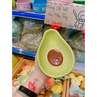 chén sứ trái bơ cho hamster/sóc/nhím/dumbo/rat/fat tail/thỏ/bọ
