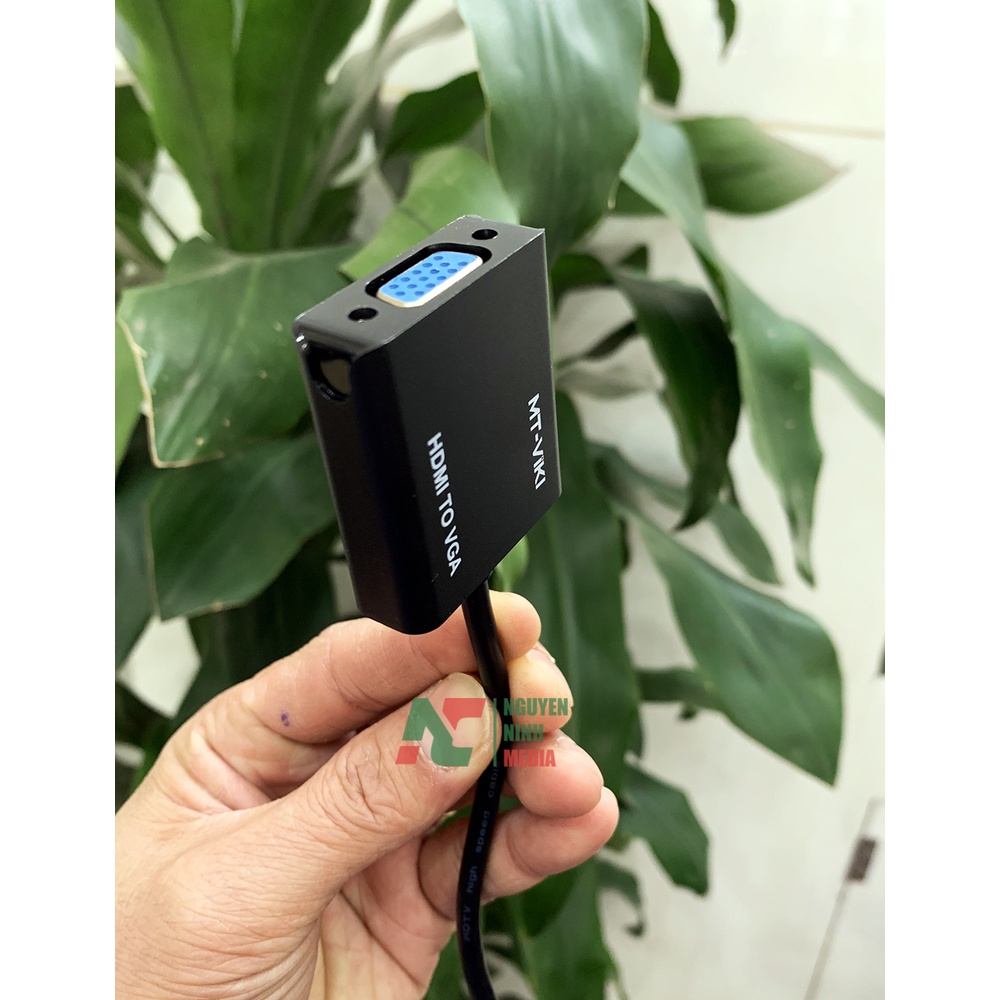 Cáp Chuyển HDMI to VGA MT-ViKi Hỗ Trợ Độ Phân Giải Full HD 1080P - Hàng Chính Hãng