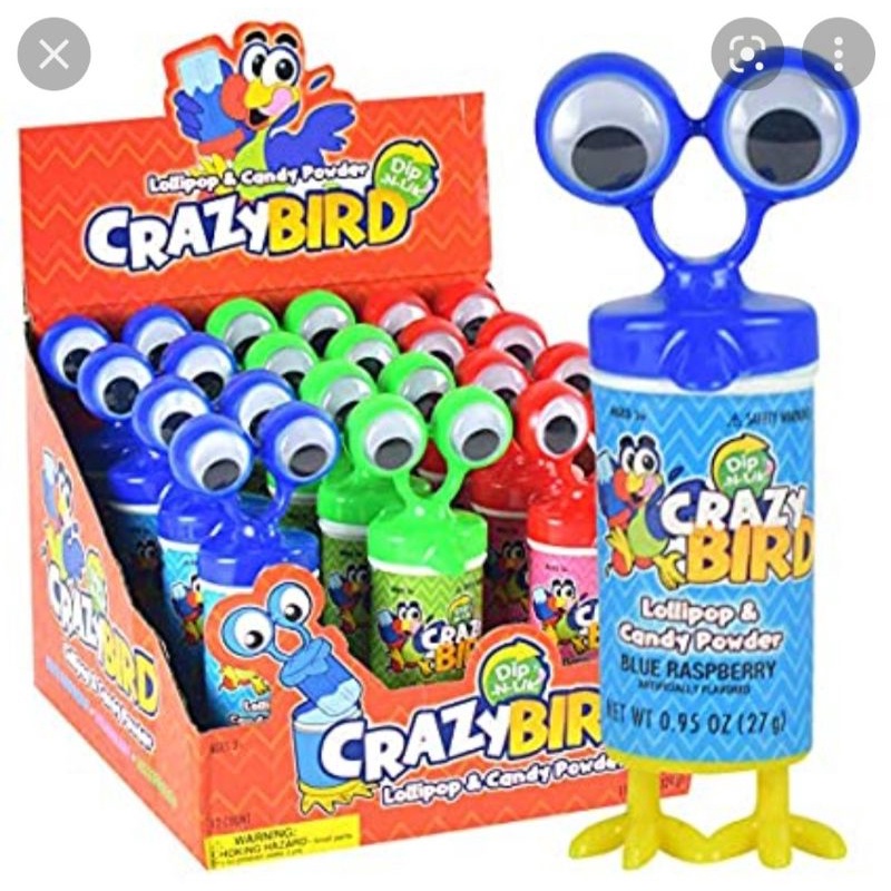 Kẹo mút chấm bột trái cây Hà Lan Hovy Crazy Bird (kẹo đồ chơi)