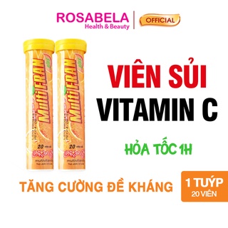 Viên sủi bổ sung vitamin C tăng cường sức đề kháng, nâng cao hệ miễn dịch, hương vị cam (20 viên)