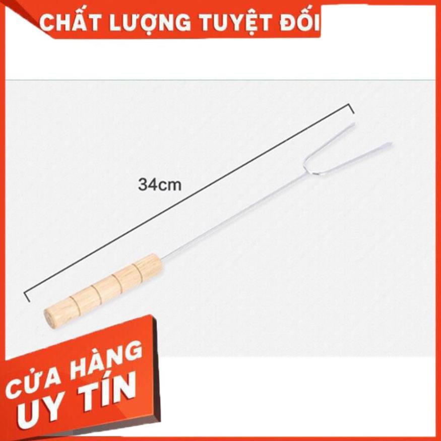 Xiên nướng cánh gà, xúc xích, xiên Nướng Thịt - Tay cầm gỗ chống nóng - TIỆN LỢI