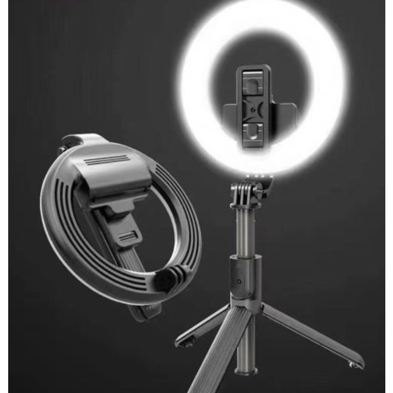 Chân Đỡ Điện Thoại L07 Có Đèn Vòng Livestream, Phụ Kiện Gậy 3 Chân Giữ Cân Bằng