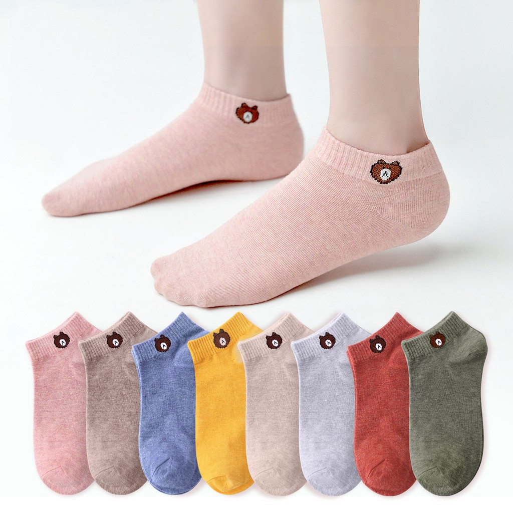 Tất gấu, tất vớ nữ 5 đôi cổ ngắn siêu hot siêu xinh