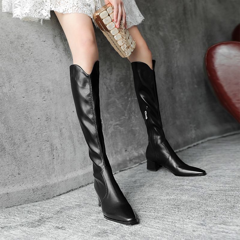 Bốt cao bồi mũi nhọn form ôm cao cấp hàng Quảng Châu kèm hình thật