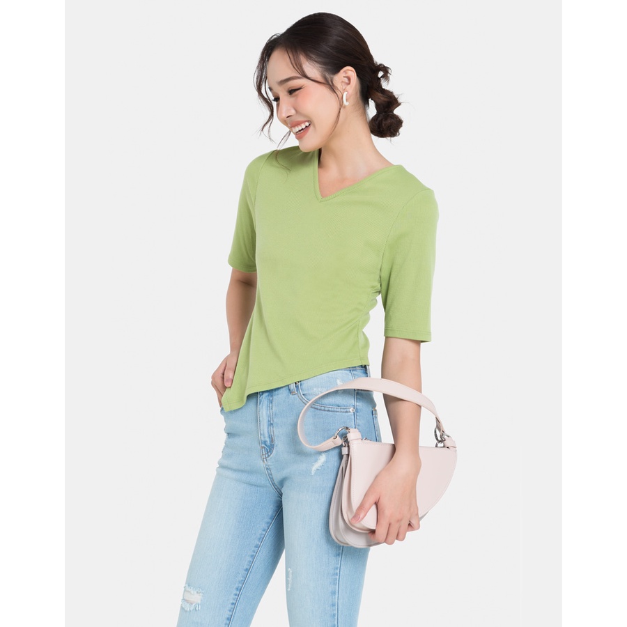 Áo Thun Nữ Thời Trang JUNO Tay Lỡ Cột Dây Nơ Sau JNATH005