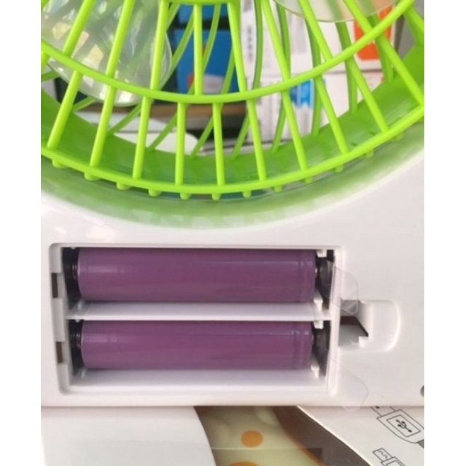 Quạt Sạc Điện Kèm Đèn LED WEIDASI WD-202