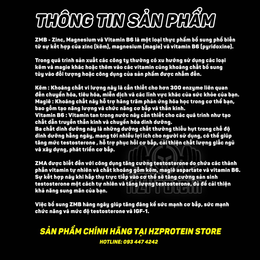KFD ZMB - VIÊN UỐNG BỔ SUNG KẼM,MAGIE,VITAMIN B6 TĂNG CƯỜNG SỨC MẠNH NAM GIỚI (135 VIÊN) | Thế Giới Skin Care