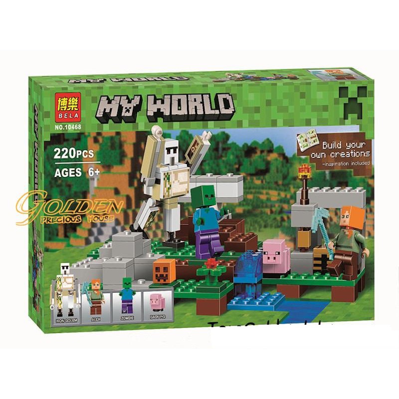 Hộp xếp hình MineCraft My World 10468 - Hộ vệ sắt khổng lồ Iron Golem 220 pcs