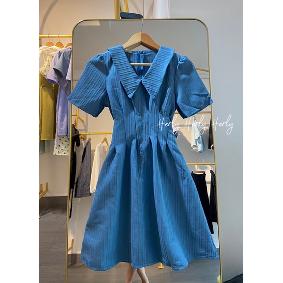 ĐẦM CỔ BẺ XẾP LY EO XOÈ