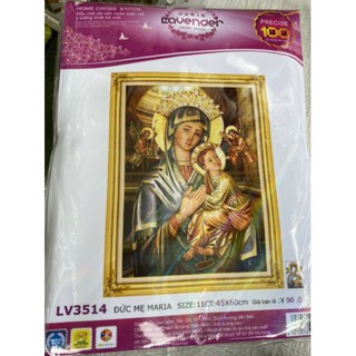 Tranh thêu đức mẹ maria lv3514