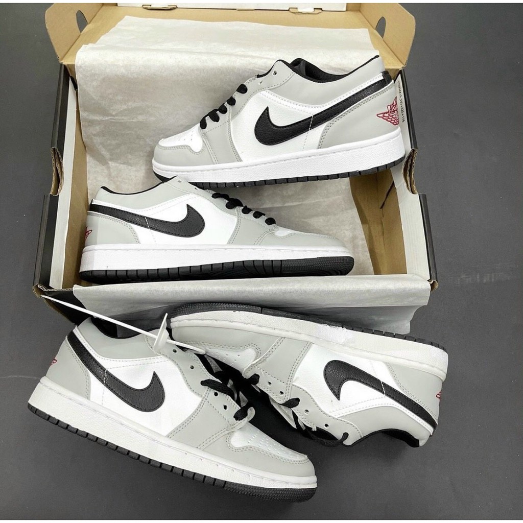 Giày JD1 low thể thao sneaker JORDAN 1 XÁM cổ thấp Hot trend nam nữ