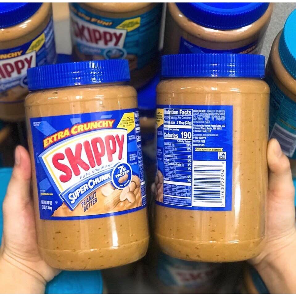 ​Bơ đậu phộng hiệu Skippy Super Chunk Peanut Butter 462g
