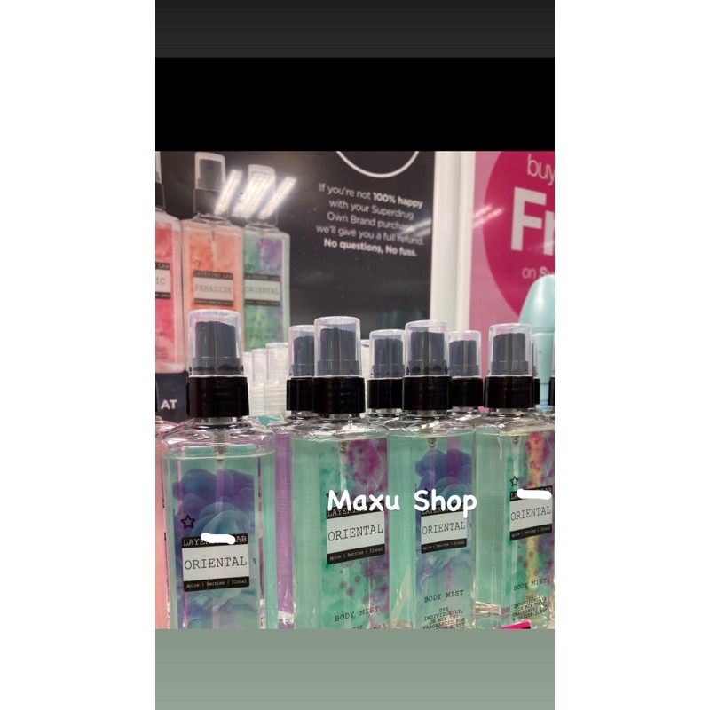Xịt thơm toàn thân Superdrug Layering Lab Body Mist 100ml