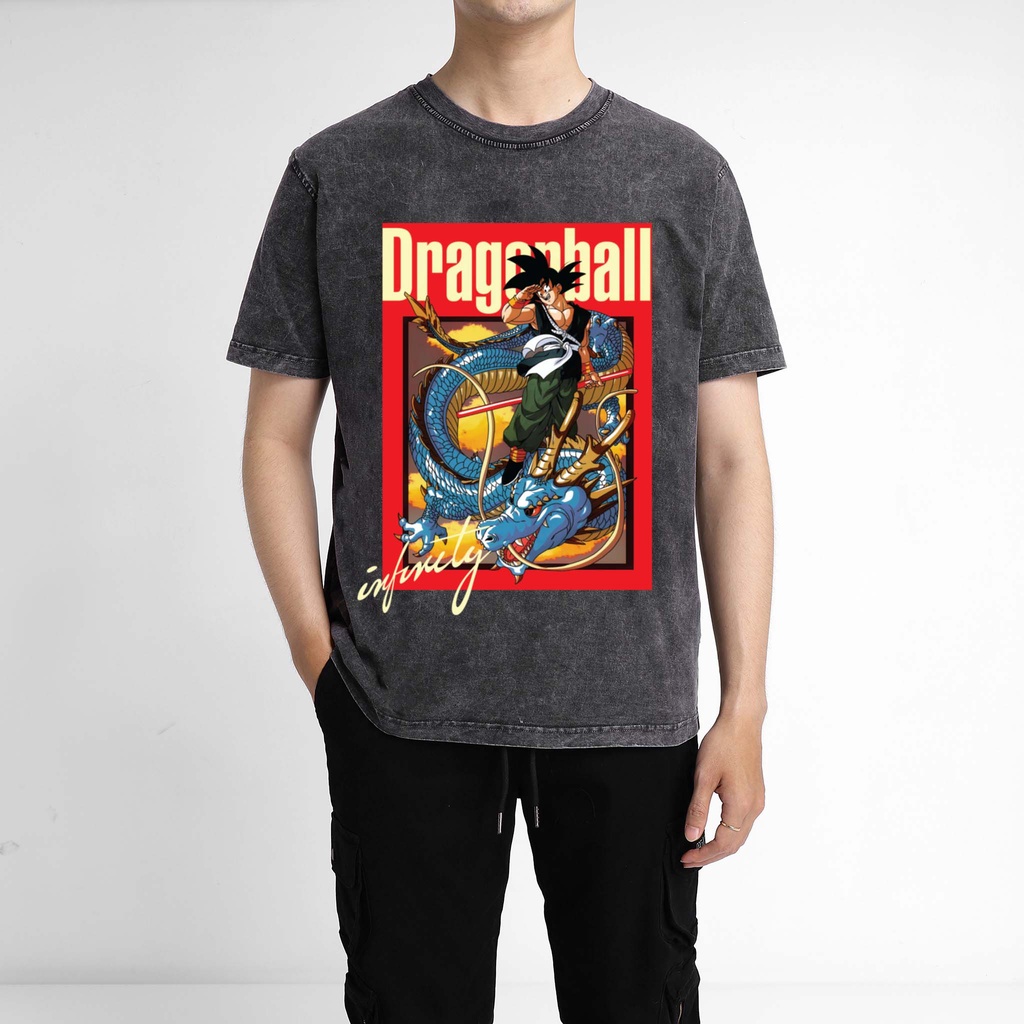 Áo thun tay lỡ nam nữ in hình Dragon ball , Vải Cotton Form Oversize - SELECTED.STORE