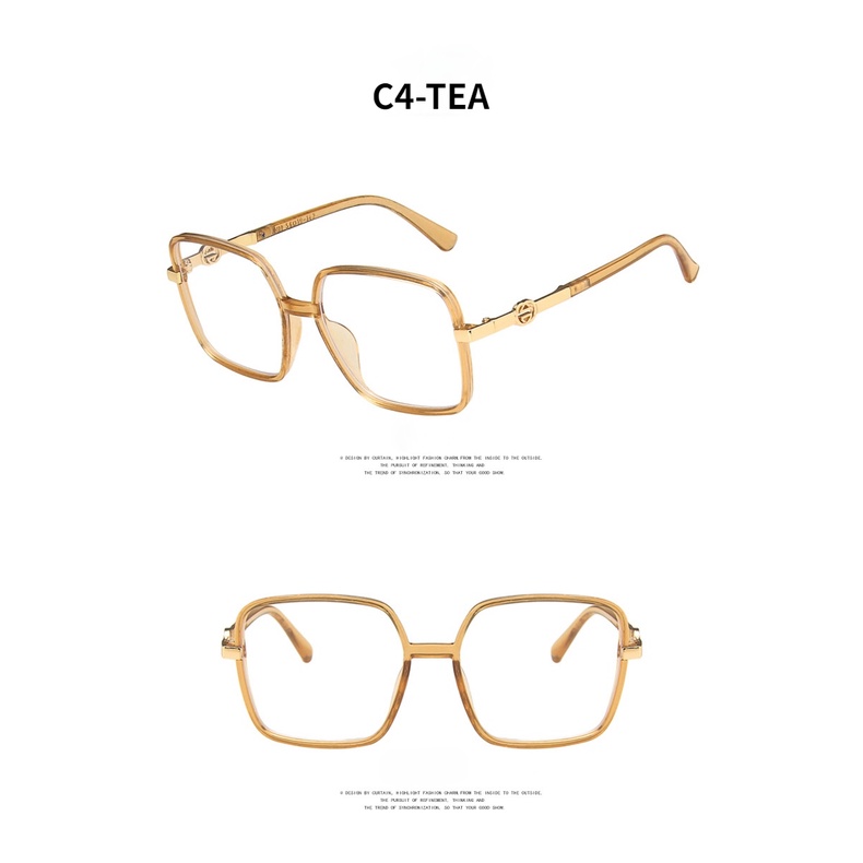 Kính mát gọng vuông chống ánh sáng xanh kiểu dáng phong cách retro