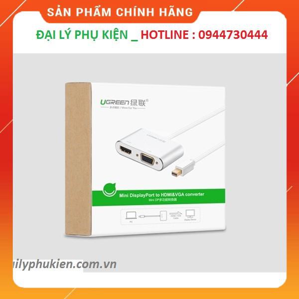 Cáp chuyển đổi Mini Displayport to HDMI và VGA Ugreen 20421 màu bạc dailyphukien
