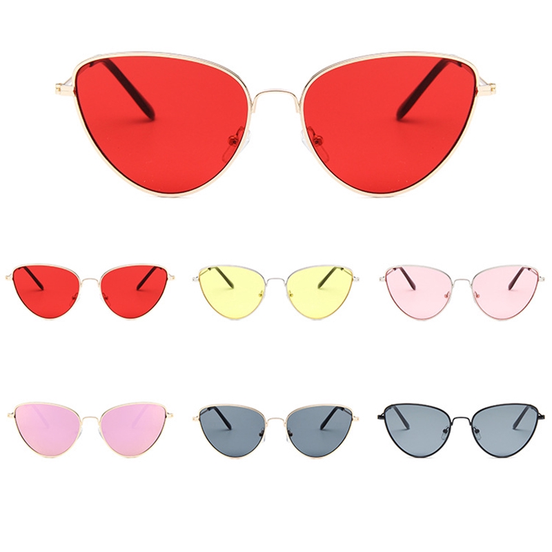 Kính mát mắt mèo gọng kim loại phong cách cổ điển