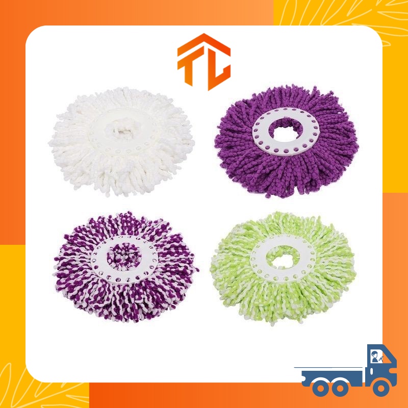 Nùi lau bông lau 360 nhựa PE, sợi cotton
