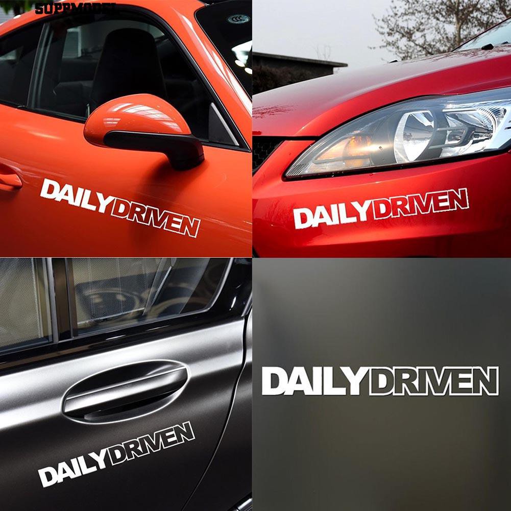 Giấy dán Decal chữ " Daily Driven " dán trang trí thân xe oto