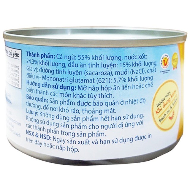 Cá Ngừ Ngâm Dầu (Tuna Chunk in Oil) 185gram