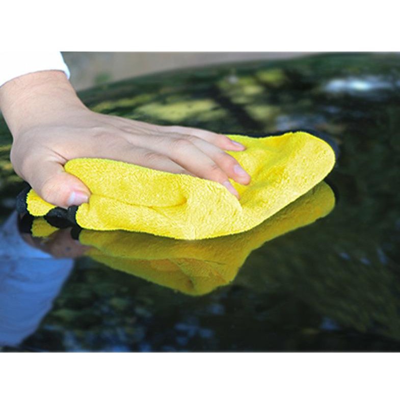 Khăn Lau Xe Microfiber 2 Lớp Chuyên Dụng Vải Bông Mềm Thấm Hút Tốt