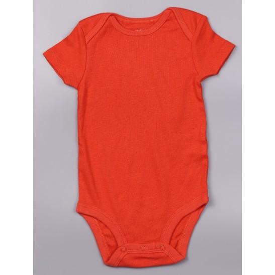 Bodysuit cho bé ngắn tay mầu cam chất liệu cotton từ 0-24 tháng ❤18518310B