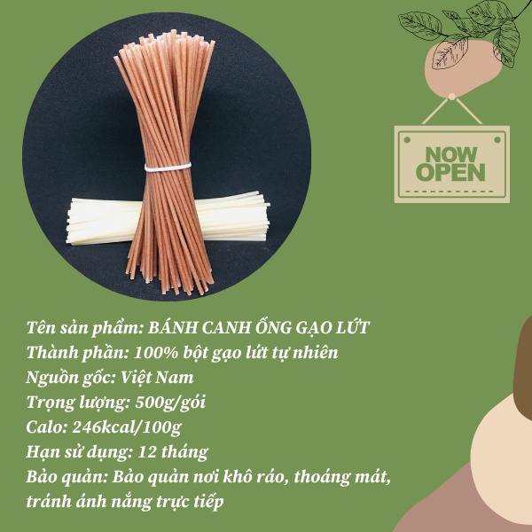 [Gạo lức] Bánh canh ống gạo lứt LỨT FARM ăn kiêng eatclean 500gr