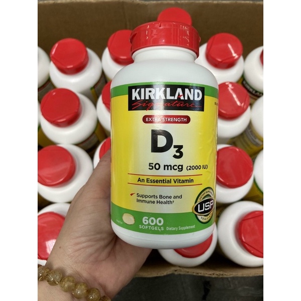 Thực phẩm bổ sung vitamin D3 KIRKLAND 600 viên của Mỹ