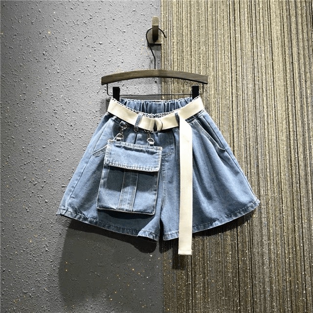 Bigsize Quần short phối túi hộp kèm belt