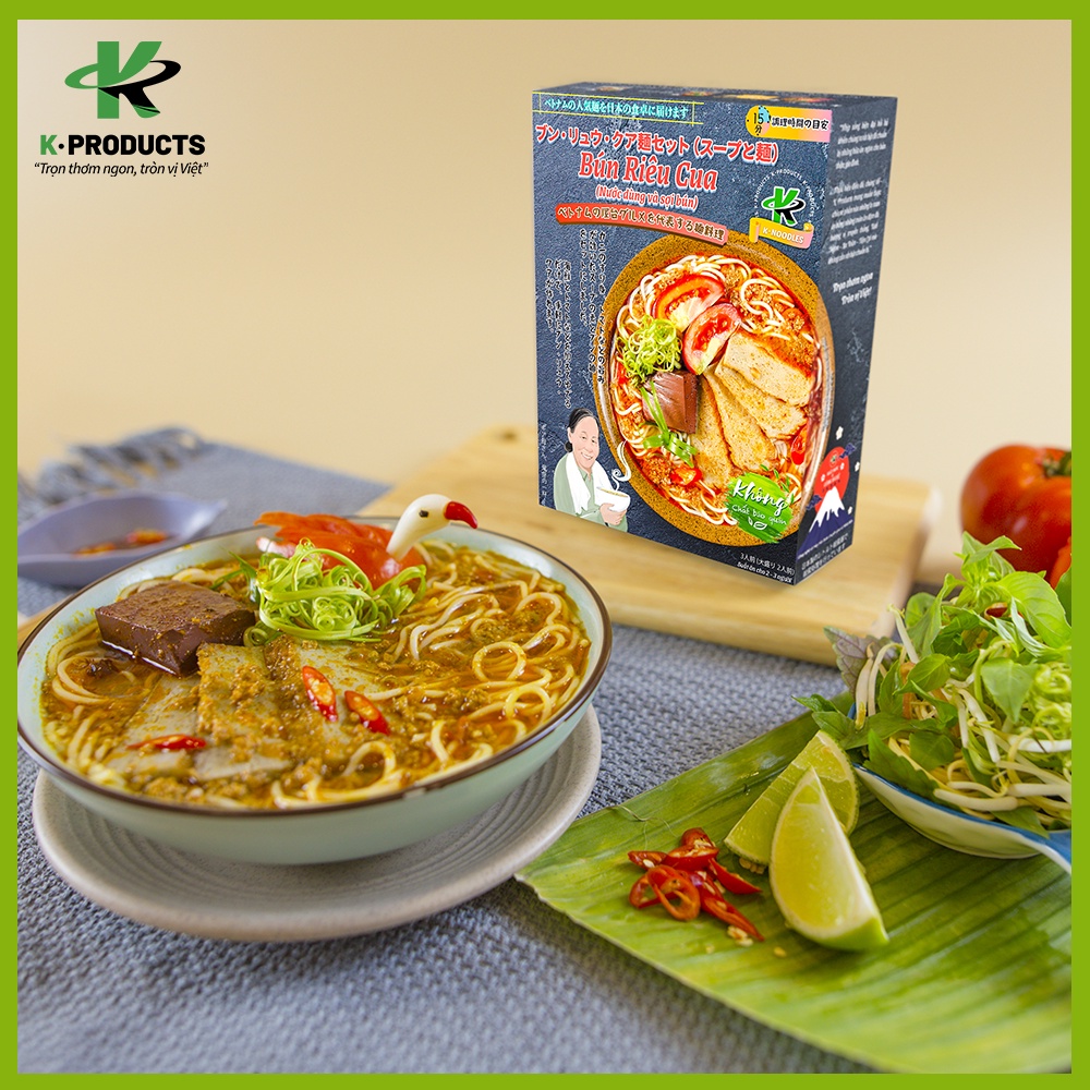 Hộp Nước Dùng Và Sợi Bún Riêu Cua K Products 440g  - Chuẩn vị không cần nêm nếm - KHÔNG CHẤT BẢO QUẢN