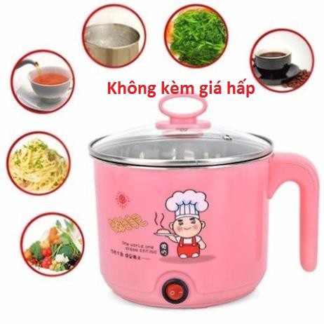 [LOẠI 1]Nồi lẩu mini đa năng 2 nấc nhiệt Tặng kèm xửng hấp