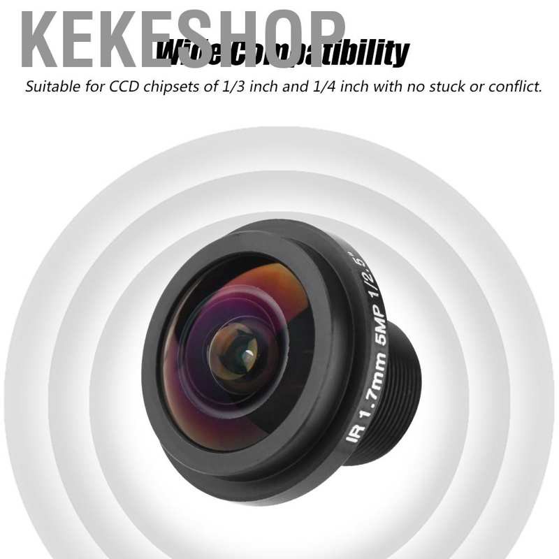 Kekeshop 5MP HD Fisheye Camera Lens 1.7mm Length 185° For CCTV Security Survelliance