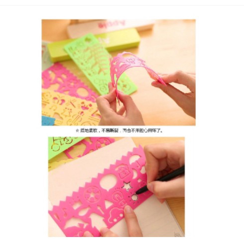 Thước đo dùng trong văn phòng phẩm màu sắc kẹo ngọt