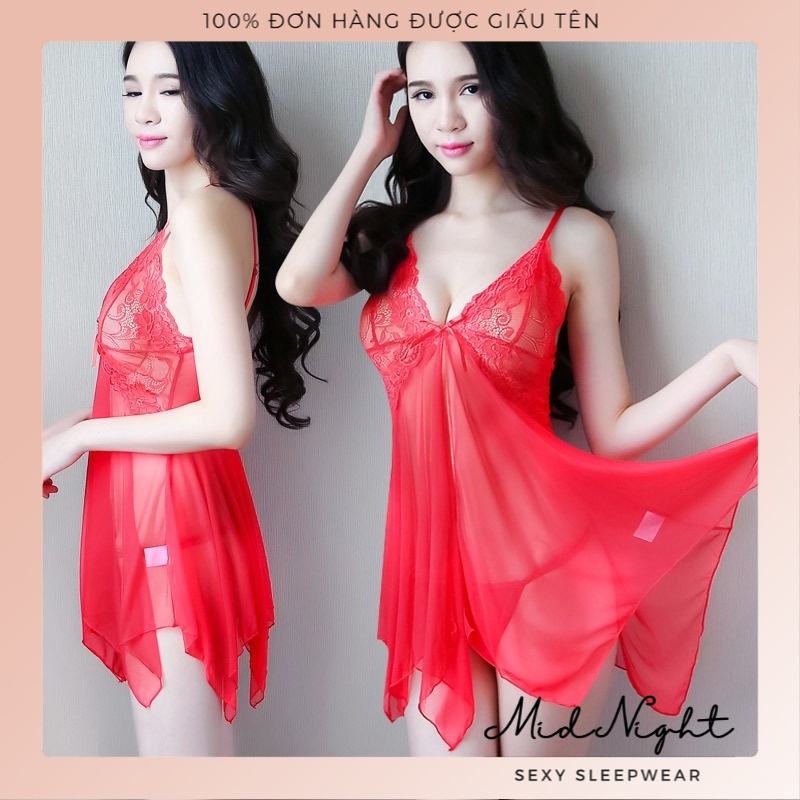 Váy Ngủ Nữ Sexy Hai Dây Chất Liệu Ren Trong Suốt - Đồ Lót Gợi Cảm Quyến Rũ Khiêu Gợi Đầy Dục Vọng Mid Night Sexy | BigBuy360 - bigbuy360.vn