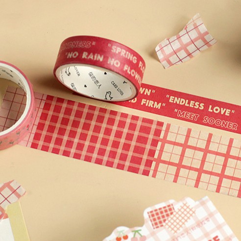 Băng Dính Washi Tape Mùa Xuân Màu Pastel Trang Trí Học Tập Sổ Planner Bullet Journal A01 - HAMYN