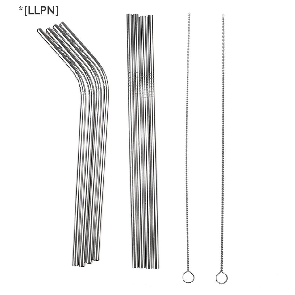 Bộ 4 Ống Hút Bằng Thép Không Gỉ Kèm 1 Bàn Chải Vệ Sinh