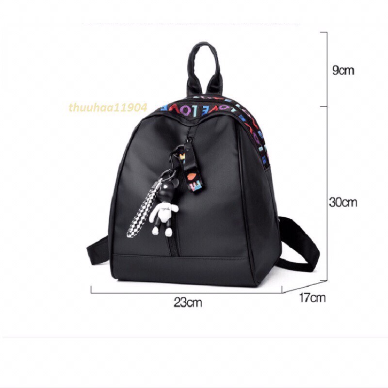 Balo Nữ Mini Thời Trang Thêu Chữ Love Ngăn To Tiện Dụng Bl.02