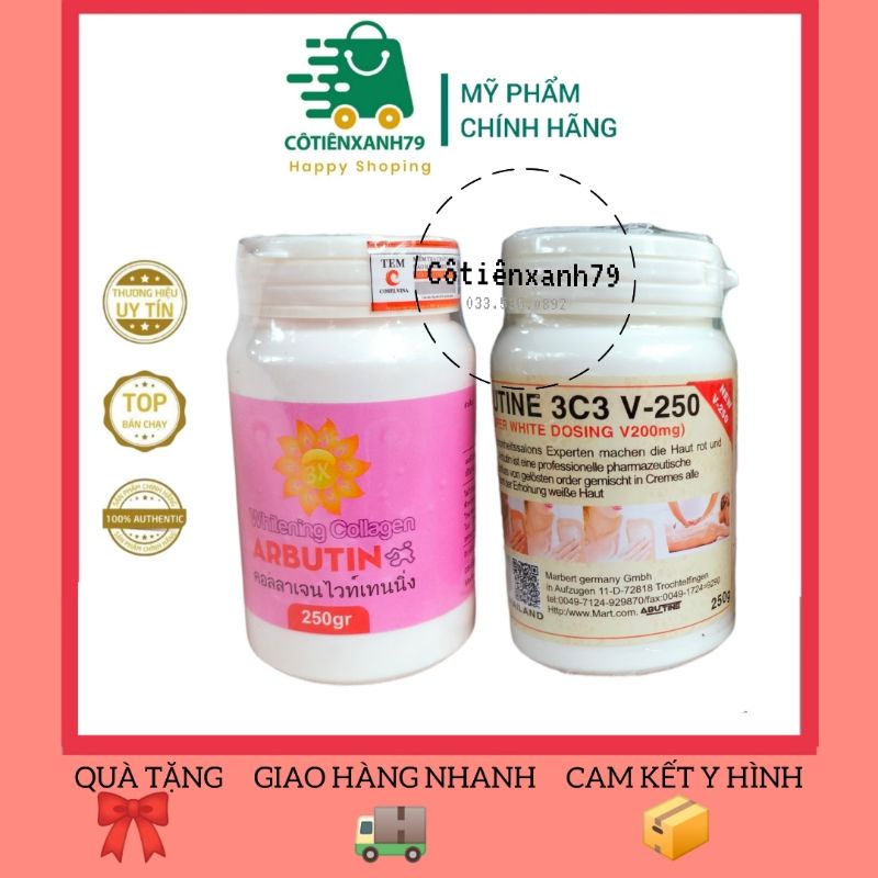 (Chính hãng) Body kích trắng 3c3 arbutin 250gr