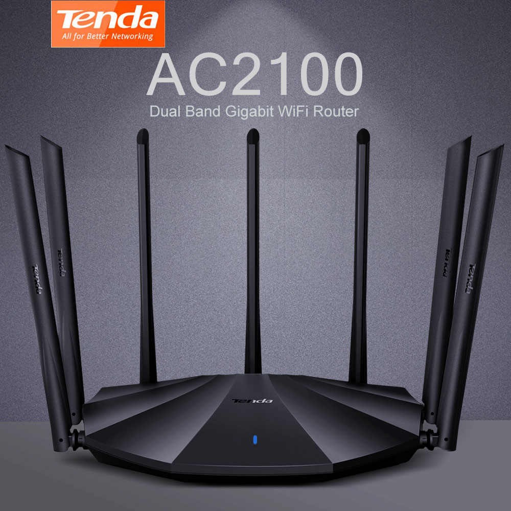 Bộ phát wifi Tenda AC23 AC11 AC7 AC5S tốc độ 2100Mbps hai băng tần 7 anten 6 dbi phủ sóng mạnh mẽ