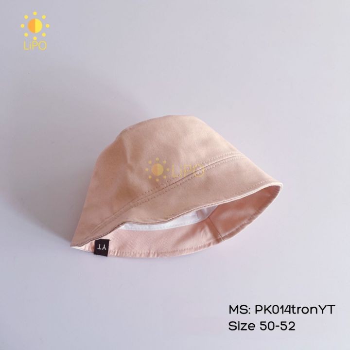 Mũ tròn bé trai bé gái màu trơn basic, nón tròn cho bé 2- 6 tuổi PK014tronYT